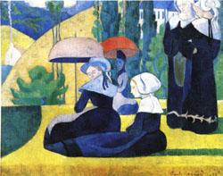  Breton Women with Parasols